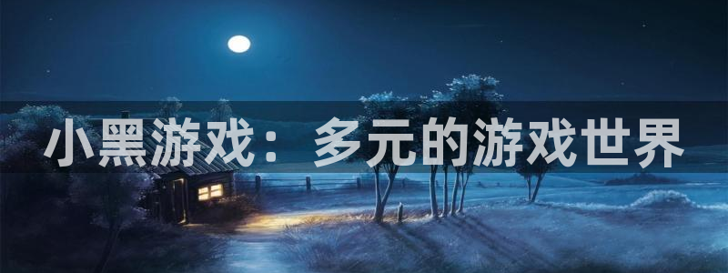 赢咖娱乐注册账号：小黑游戏：多元的游戏世界